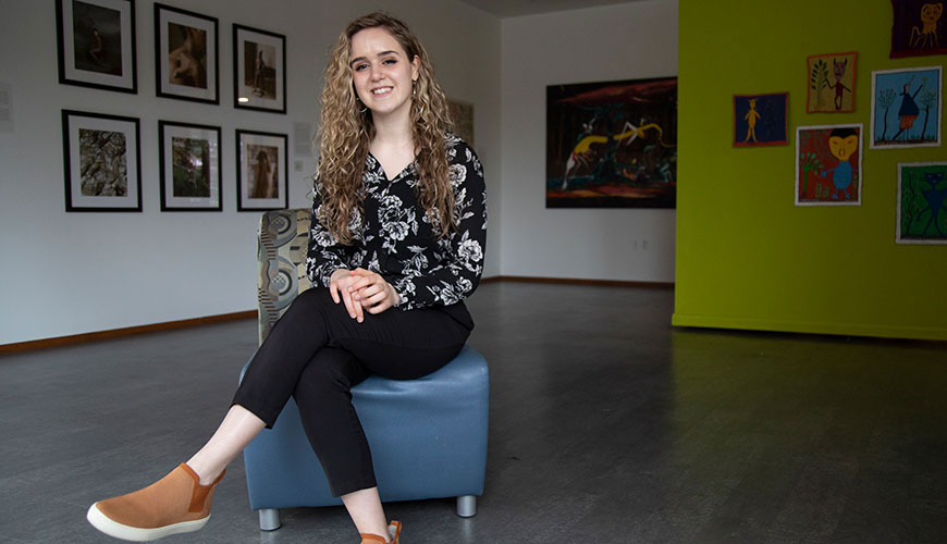 Abby Linton wearing full PPE